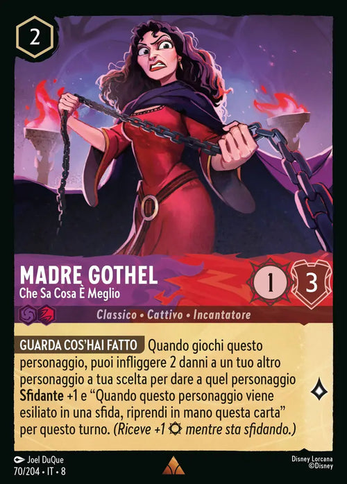 #70	#204	Madre Gothel - Che Sa Cosa È Meglio	Ametista-rubino	-	rara	- foil