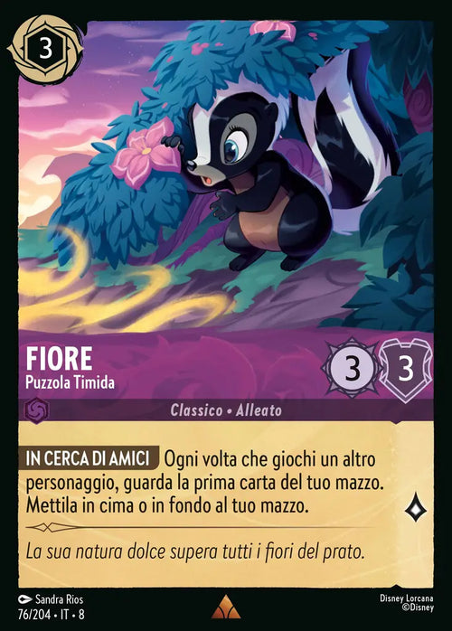 #76	#204	Fiore - Puzzola Timida	ametista	-	rara	- foil