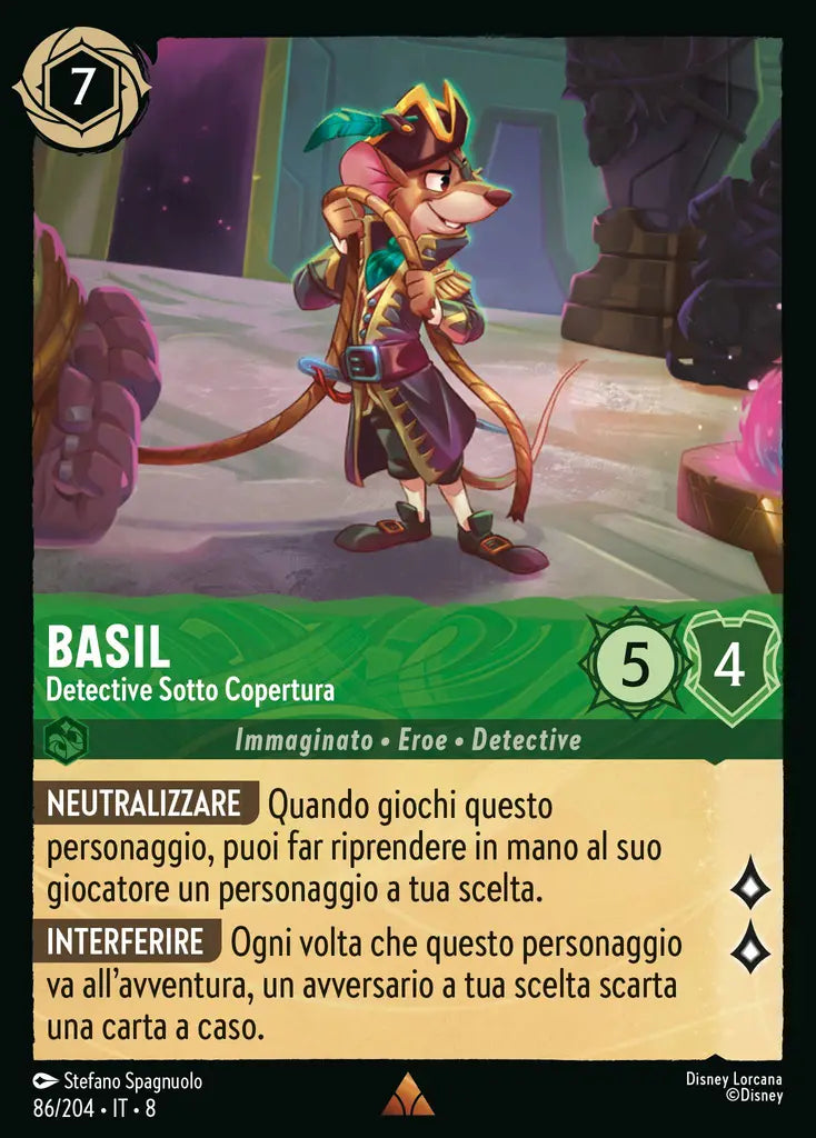 #86	#204	Basil - Detective Sotto Copertura	smeraldo	-	rara	-