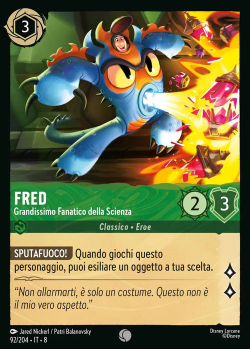 #92	#204	Fred - Grandissimo Fanatico della Scienza	smeraldo	-	comune	-