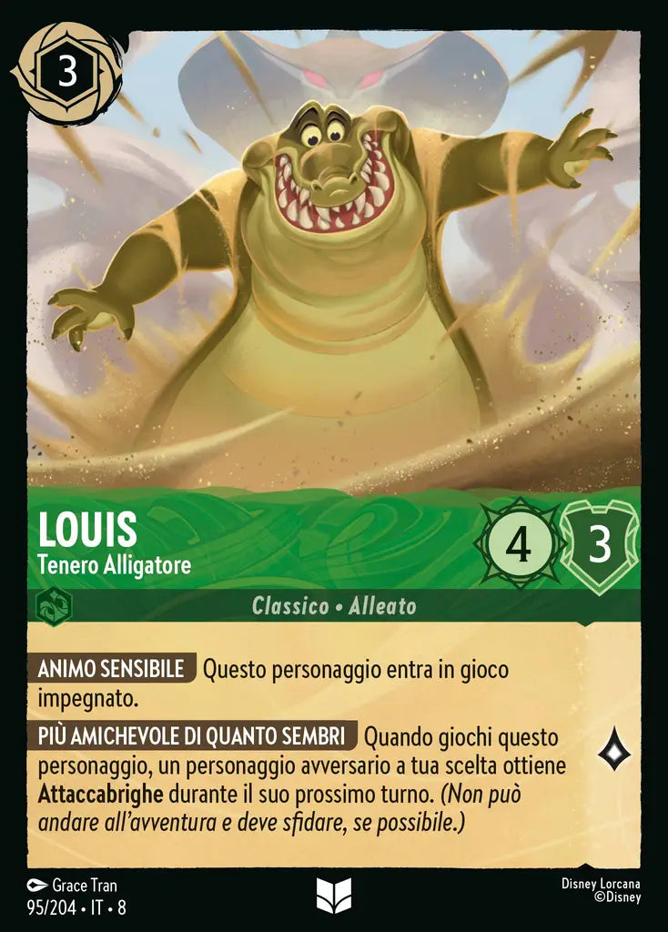 #95	#204	Louis - Tenero Alligatore	smeraldo	-	non comune	-