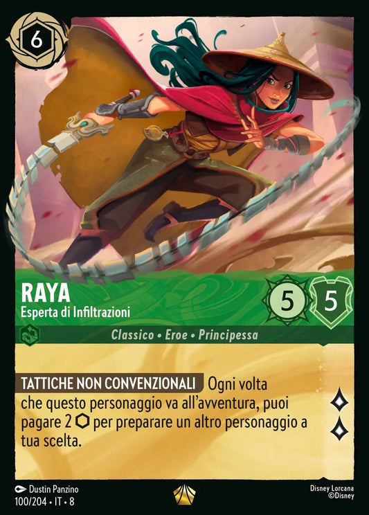 #100	#204	Raya - Esperta di Infiltrazioni	smeraldo	-	leggendario	-