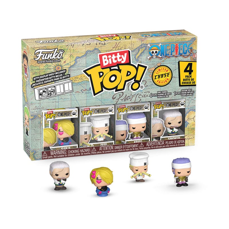 ONE PIECE - POP FUNKO BITTY VINYL FIGURE - SANJI (4PK)