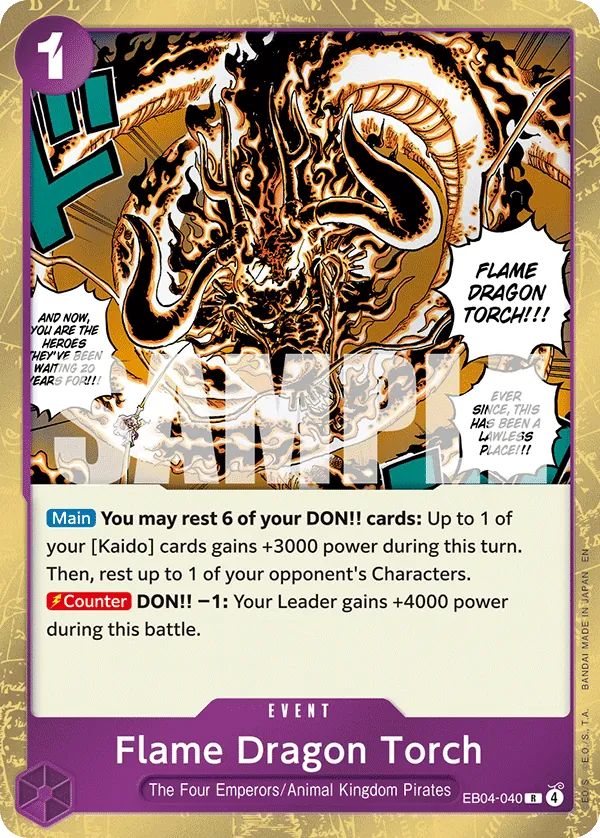 EB04-040 - OP14 - Flame Dragon Torch - Near Mint - OP14 - ENG - rara - Standard Foil