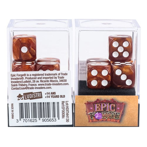 EPIC FORGE Pack of 5 dices- Brown Pearl