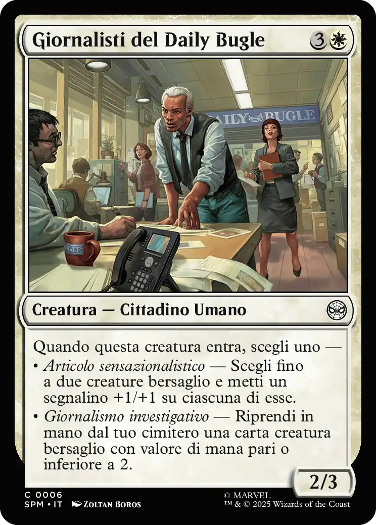 Giornalisti del Daily Bugle 0006 C FOIL