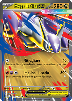 Mega Latias-ex 	-	doppia rara	-	Near-mint	-	megaevoluzione	-	ita	-	special	100	-132