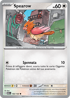 Spearow 	-	comune	-	Near-mint	-	megaevoluzione	-	ita	-	reverse	102	-132