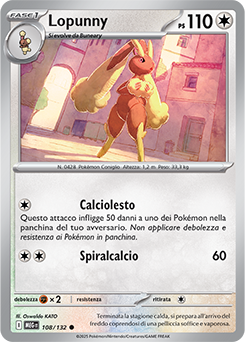 Lopunny 	-	comune	-	Near-mint	-	megaevoluzione	-	ita	-	108	-132