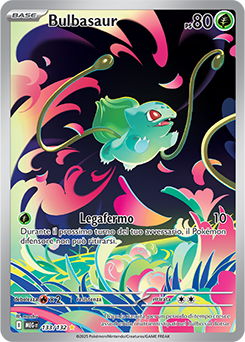 Bulbasaur 	-	rara illustrazione	-	Near-mint	-	megaevoluzione	-	ita	-	special	133	-132