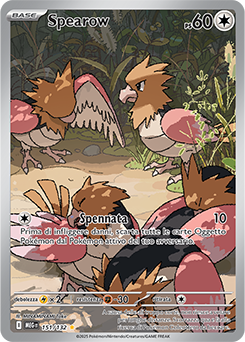 Spearow 	-	rara illustrazione	-	Near-mint	-	megaevoluzione	-	ita	-	special	151	-132