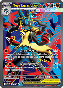 Mega Lucario-ex 	-	ultra rara	-	Near-mint	-	megaevoluzione	-	ita	-	full art	160	-132