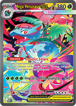 Mega Venusaur-ex 	-	rara ill. speciale	-	Near-mint	-	megaevoluzione	-	ita	-	full art	177	-132