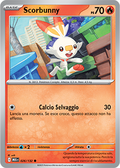 Scorbunny 	-	comune	-	Near-mint	-	megaevoluzione	-	ita	-	26	-132