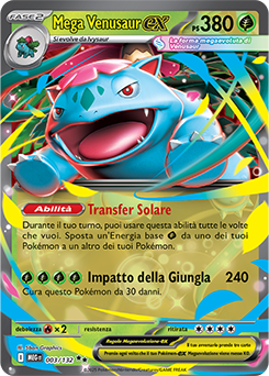 Mega Venusaur-ex 	-	doppia rara	-	Near-mint	-	megaevoluzione	-	ita	-	special