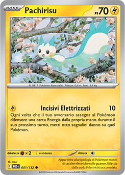 Pachirisu 	-	comune	-	Near-mint	-	megaevoluzione	-	ita	-	reverse	51	-132