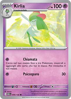 Kirlia 	-	comune	-	Near-mint	-	megaevoluzione	-	ita	-		59	-132