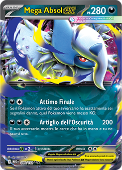 Mega Absol-ex 	-	doppia rara	-	Near-mint	-	megaevoluzione	-	ita	-	special	86	-132