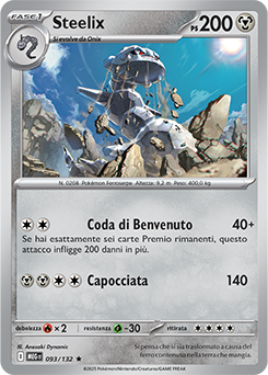 Steelix 	-	rara h	-	Near-mint	-	megaevoluzione	-	ita	-	reverse	93	-132