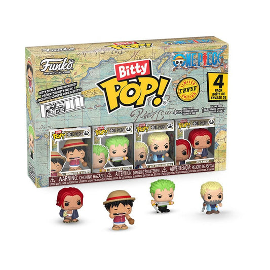 ONE PIECE - POP FUNKO BITTY VINYL FIGURE - LUFFY (4PK)