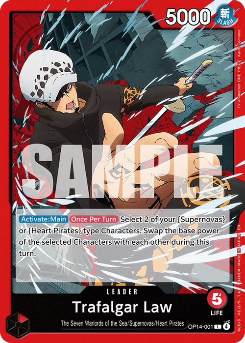 OP14-001 - OP14 - Trafalgar Law - Near Mint - OP14 - ENG - leader - Standard Foil