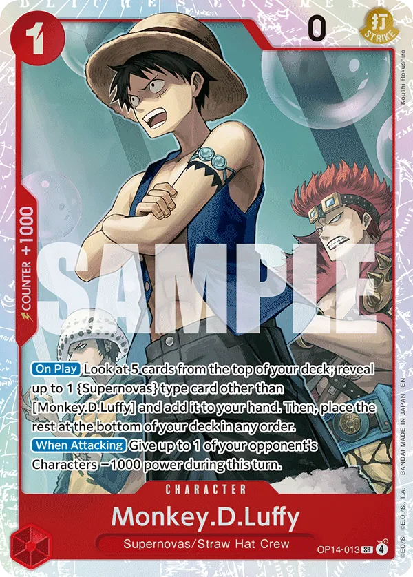 OP14-013 - OP14 - Monkey.D.Luffy - Near Mint - OP14 - ENG - super rara - Standard Foil