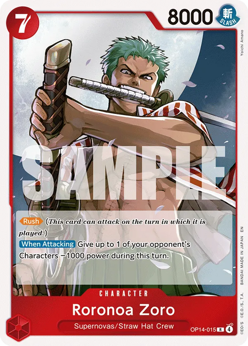 OP14-015 - OP14 - Roronoa Zoro - Near Mint - OP14 - ENG - rara - Standard Foil