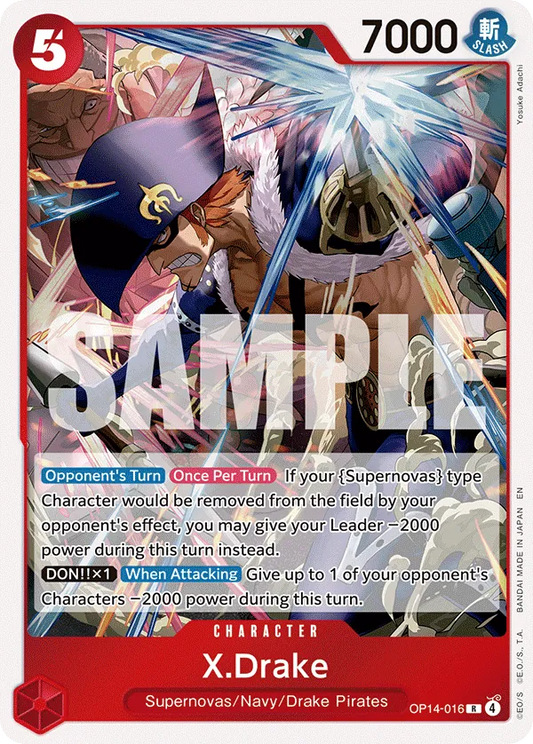 OP14-016 - OP14 - X.Drake - Near Mint - OP14 - ENG - rara - Standard Foil