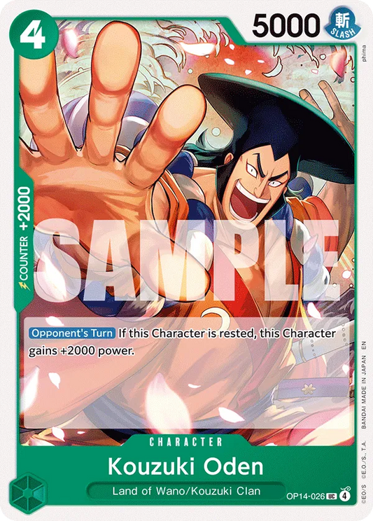 OP14-026 - OP14 - Kouzuki Oden - Near Mint - OP14 - ENG - non comune - Standard Matt