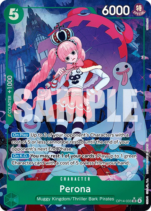 033/218 - OP14 - Perona - Near Mint - The Azure Sea's Seven - ENG - super rara - Parallel Alt-Art