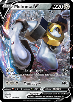 47/78-Melmetal-V 	-	rara v	-	Near-meat	-	pokemon go	-	ita	-	special