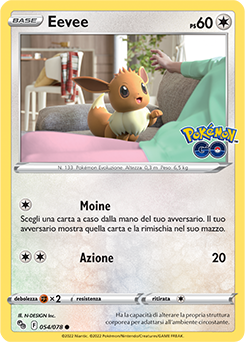54/78-Eevee 	-	comune	-	Near-meat	-	pokemon go	-	ita	-