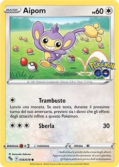 56/78-Aipom 	-	comune	-	Near-meat	-	pokemon go	-	ita	-	reverse