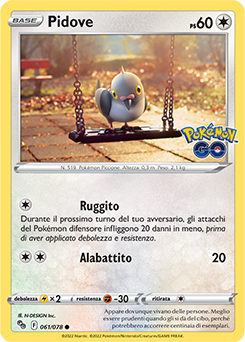 61/78-Pidove 	-	comune	-	Near-meat	-	pokemon go	-	ita	-