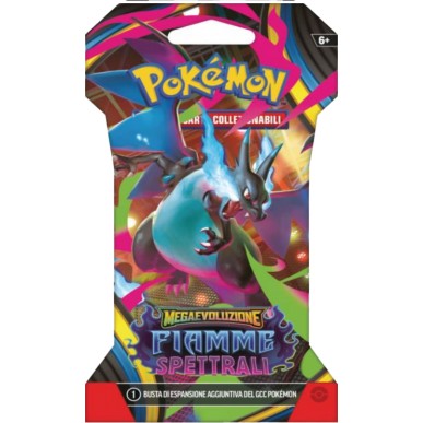 Pokèmon-Megaevoluzione Fiamme Spettrali - Bustina Paper Sleeve da 10 Carte (ITA)