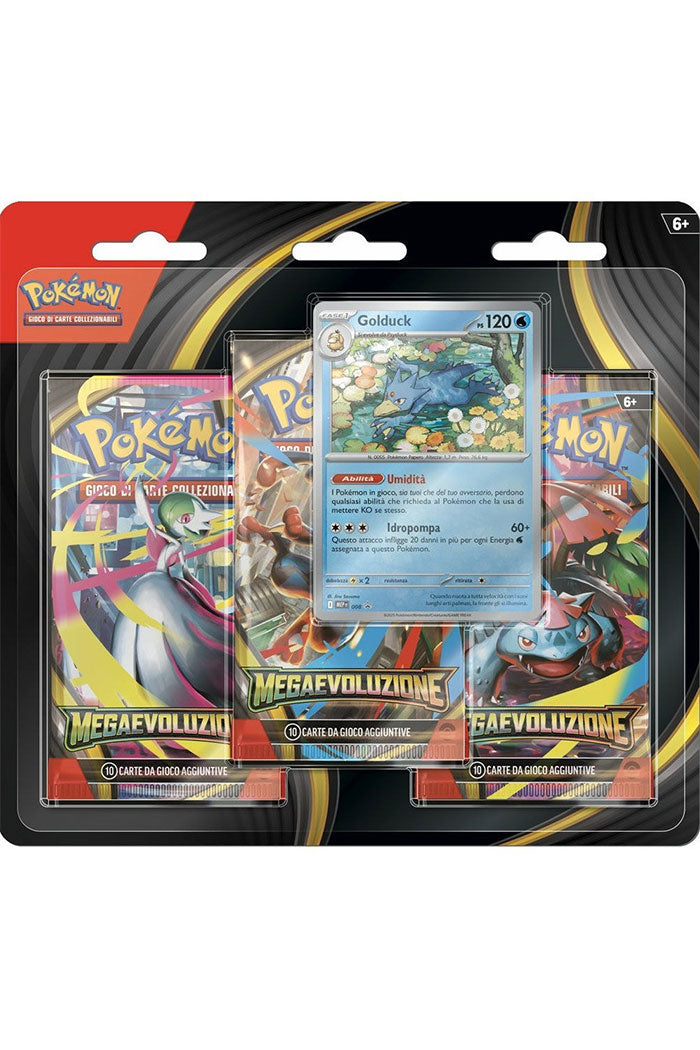 Pokemon-Trading-Card-Game-Megaevoluzione-Blister-3-Pack-Golduck-ITA