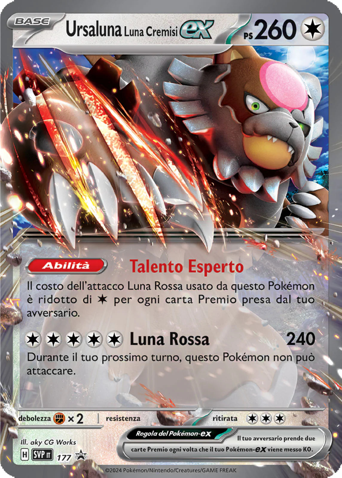 Pokemon-blutmond-ursaluna- ex jumbo- ita-(no cornice)