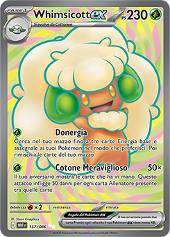 Whimsicott-ex 	-	ultra rara	-	Near-mint	-	fuoco bianco	-	ita	-	full art