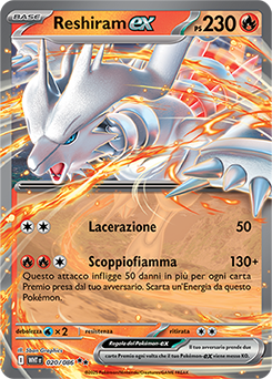 20/86-WHT-Reshiram-ex 	-	doppia rara	-	Near-mint	-	fuoco bianco	-	ita	-	special