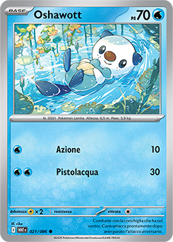 Oshawott 	-	comune	-	Near-mint	-	fuoco bianco	-	ita	-	reverse	poke ball