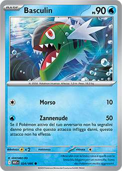 Basculin 	-	comune	-	Near-mint	-	fuoco bianco	-	ita	-	reverse	poke ball