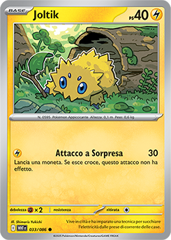Joltik 	-	comune	-	Near-mint	-	fuoco bianco	-	ita	-	reverse