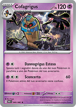 40/086-WHT-Cofagrigus 	-	rara h	-	Near-mint	-	fuoco bianco	-	ita	-	holo