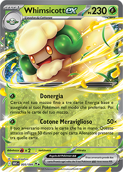 5/086-WHT-Whimsicott-ex 	-	doppia rara	-	Near-mint	-	fuoco bianco	-	ita	-	special