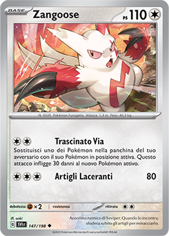 147/198-SVI-Zangoose 	-	non comune	-	Near-meat	-	scarlatto e violetto	-	ita	-	reverse