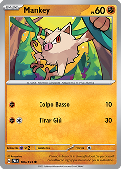 106/193-PAL-Mankey 	-	comune	-	Near-meat	-	evoluzione di paldea	-	ita	-	reverse