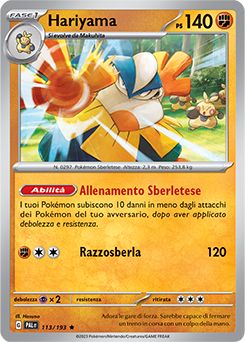 113/193-PAL-Hariyama 	-	rara h	-	Near-meat	-	evoluzione di paldea	-	ita	-	reverse