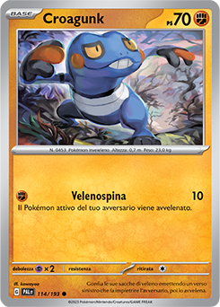 114/193-PAL-Croagunk 	-	comune	-	Near-meat	-	evoluzione di paldea	-	ita	-	reverse