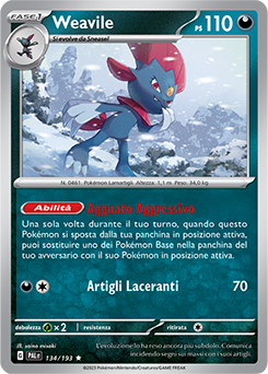 134/193-PAL-Weavile 	-	rara h	-	Near-meat	-	evoluzione a paldea	-	ita	-	holo