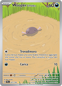 Wooper di Paldea 	-	rara illustrazione	-	Near-meat	-	evoluzione di paldea	-	ita	-	special